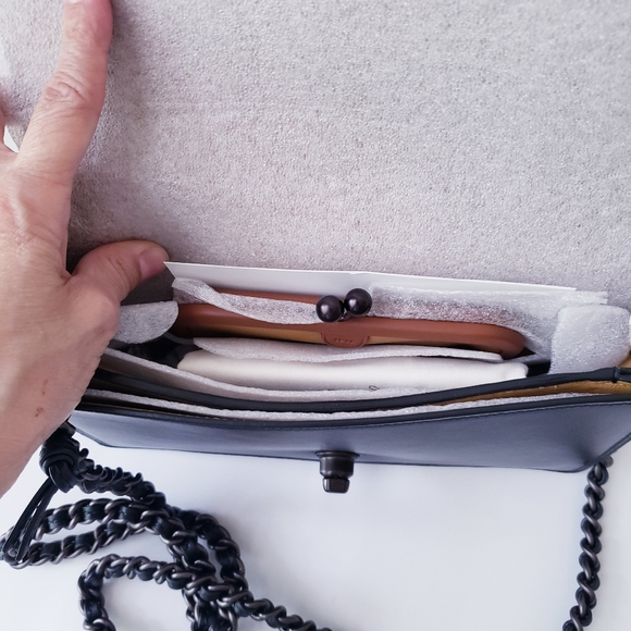 Coach Quilted Dinky Black Crossbody Bag - Picture 9 of 13